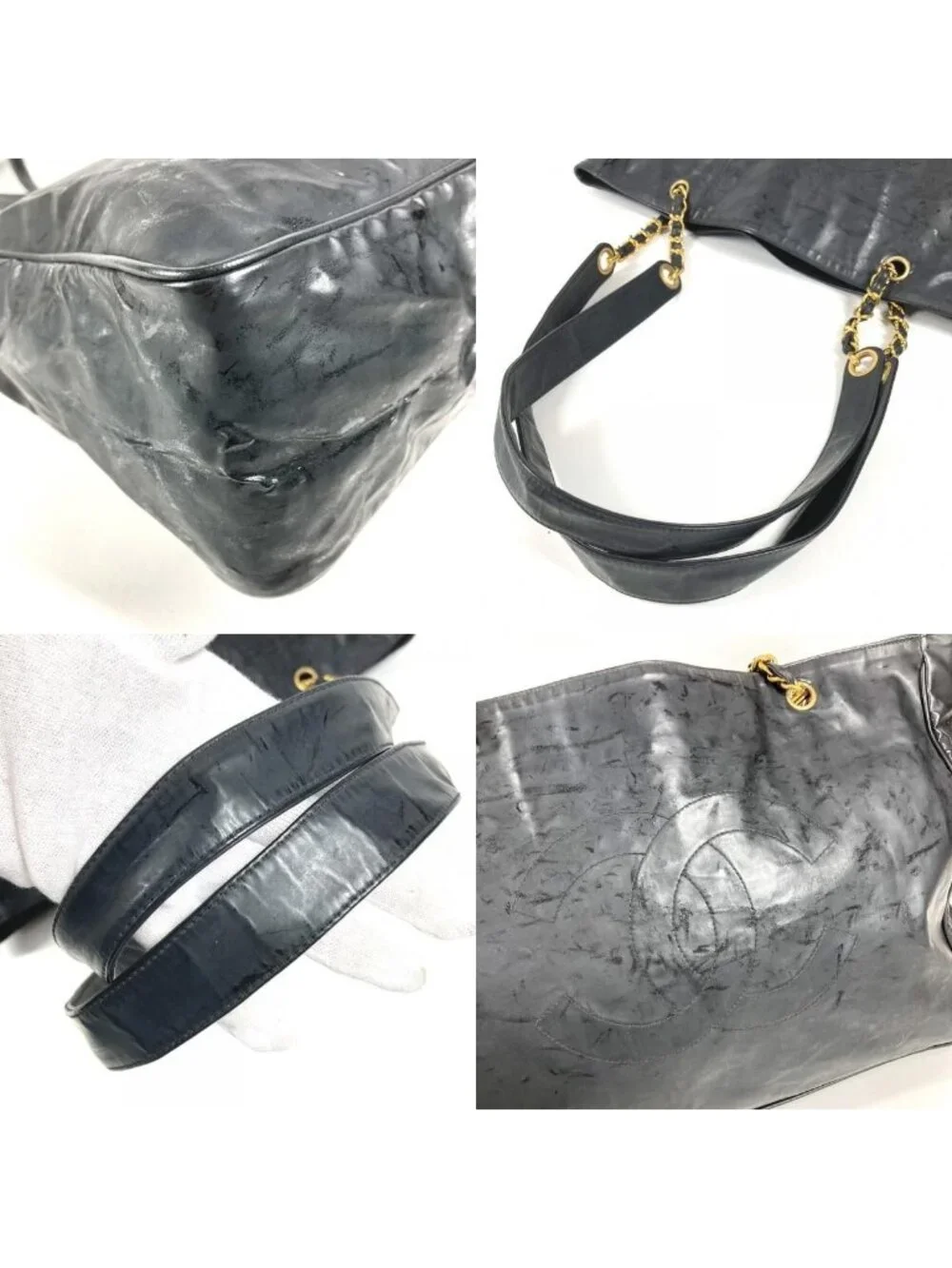 Chanel Shoulder Bag CC Logo Black